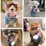 Halloween Kostüme für Hunde, Hund Halloween Kostüm Haustier Cosplay Party Anzug, Lustiges Haustierkostüm, Weihnachtsfeier Rollenspiele Verkleidungen und Kostüme für Hunde M Rot