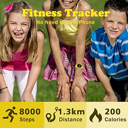 Image of Kids Watches for Girls Boys Digital Sport Watch with Step Counter Pedometer Vibration Alarm Clock, No App Waterproof Fitness Tracker Kids Watch Boys Girls Teens Students Ages 5-16