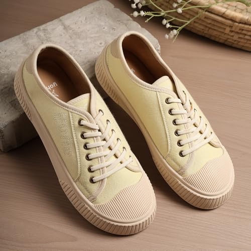 Image of YOHO Canvas CZ Sneakers for Women | Lightweight Casual Shoes | Everyday Comfort, Breathable Fit, Durable Grip Sole, Versatile Slip-On or Lace-Up Style, Trendy