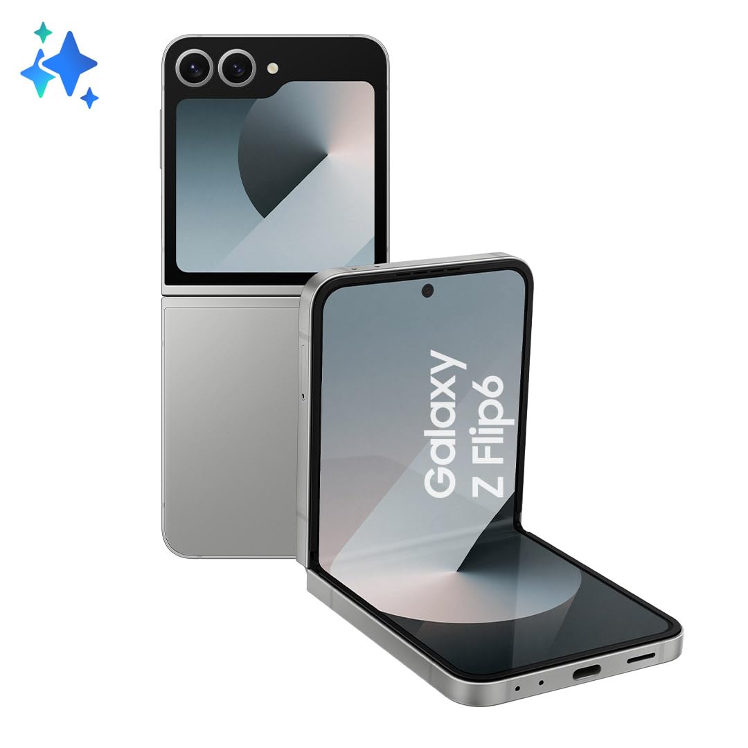 Galaxy Z Flip6 ホワイト 256GB SIMフリー Samsung Celular Galaxy Z Flip6 5G, 256GB, 12GB RAM, Tela 6.7