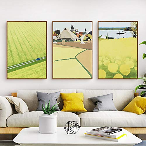 Art mural paysage naturel nordique impression sur toile premium 50x70cm
