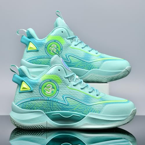 Men's Breathable Mesh Lace Up Basketball Shoes Fashion Chinese Pattern Comfortable Running Shoes Gym Sports Tennis Walking Jogging Volleyball Sneakers (White red,10)3