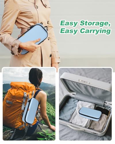 Image of Large Stethoscope Case for 3M Littmann Classic III /Cardiology IV Diagnostic /MDF Acoustica Stethoscopes - Hard Stethoscope Bag Travel Carrying Case for Medical, Doctor, Nurse Accessories - Light Blue