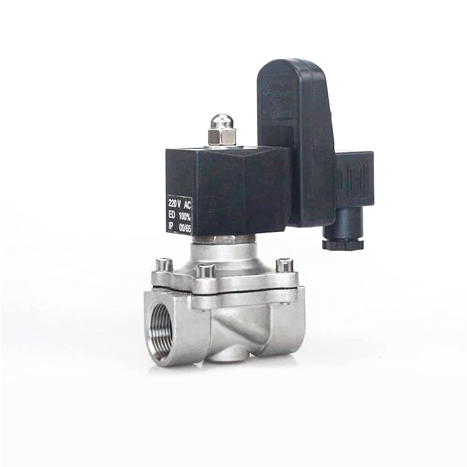 Électrovanne 3/8 BSP 240VAC normalement fermée en acier inoxydable avec minuterie intégrée