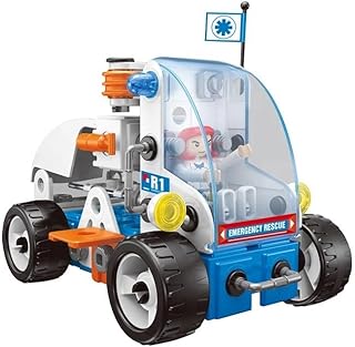 مجموعة بناء فريق الإنقاذ في المدينة من Next Store ، مكونة من 117 قطعة لتكوين شاحنة إسعاف وطائرة هليكوبتر وشخصيات، لعبة تركيب تعليمية بنظام STEM، هدية مثالية للأولاد والبنات فوق 5 سنوات.