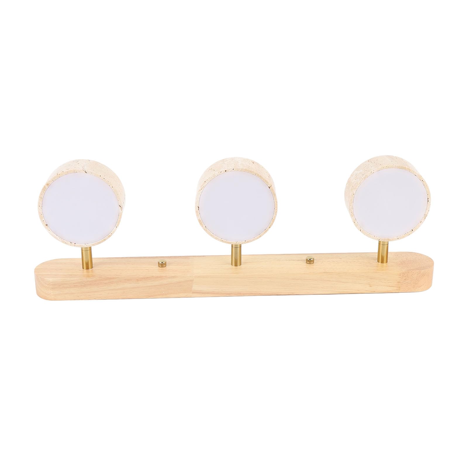 Topiky Moderna Lámpara de Tocador de Baño con 3 Luces sobre Espejo, Cuerpo de Madera con Pantalla de PC Cableada, Luz Cálida para Cocina, Vestidor, Entrada y Pasillo