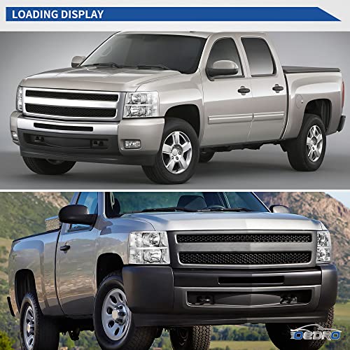 Image of oEdRo Headlights Assembly Compatible with 2007-2013 Chevy Silverado 1500 /07-14 Chevrolet Silverado 2500HD 3500HD Headlamp Replacement Chrome Housing Clear Reflector Clear Lens ((Not fit 2007 Classic) | Clear Reflector, Chrome Housing, Driver and Passenger Side, PC Lens, Fully Sealed, Bright Beam, Impact-Proof