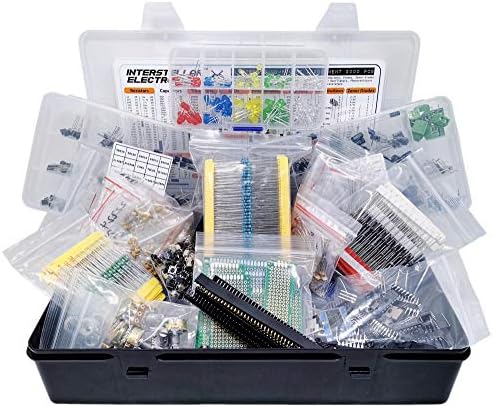Electronic Component Assortment, Resistors, Capacitors, Inductors, Diodes, Transistors, Potentiometer, IC, LED, PCB, 2200 pcs