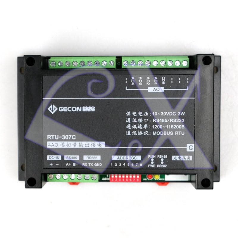 Wiring Connecting Terminals - RTU-307C 0-20MA/4-20MA/0-5V/0-10V 4AO Analog Output Adjustment Module RS232 RS485 MODBUS