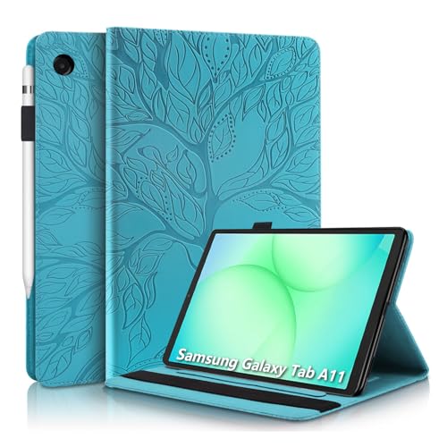 Succtopy Coque pour Samsung Galaxy Tab A11 8.7 Pouces 2025 SM-X133 SM-X135 Housse de Protection avec Porte-Pencil Étui à Rabat avec Support Fonction pour...