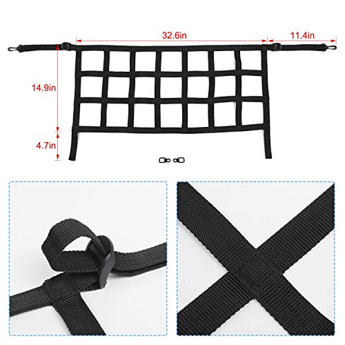 Car Trunk Net, Mesh Cargo Net For 2018-2020 Jeep Wrangler Jl Jlu 2 Door & 4 Door (Black) #TOP1