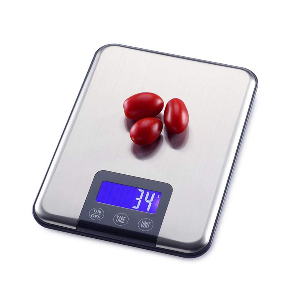 Waga Kuchenna Ze Stali Nierdzewnej, Cyfrowa, 10/15 Kg, Precyzyjna, Z Przyciskiem Dotykowym, Elektroniczna Waga Dietetyczna Do Gotowania I Pieczenia. Waga, Jeden Kolor - 15 Kg, Jeden Kolor - 15 Kg