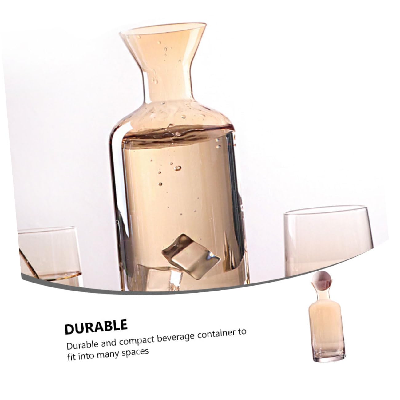 LABRIMP Jarra de Vidrio Resistente al Calor con Tapa de Madera Extraíble Capacidad Grande para Agua Fría Bebidas y Té para Uso Doméstico y Refrigerador Fácil de Llenar y Servir