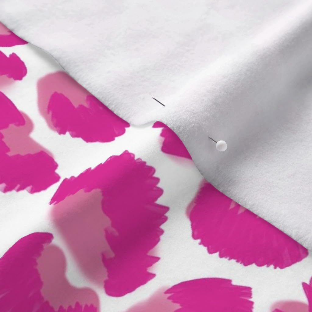 Spoonflower Fabric - Pink Cheetah Leopard Print Animal Exotic Hot Wild Cat Safari Printed on Polartec(R) Fleece Fabric by The Yard - Sewing Blankets Loungewear and No-Sew Projects