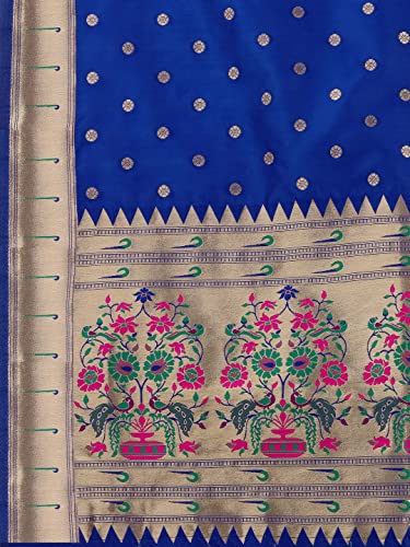 Image of DEVANGI Women's Woven Banarasi Silk Dupatta /Chunni For Women, Floral Print 1 Meter Wide and 2.3 Meter Length Printed Designer Dupatta /Chunni For Girls