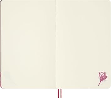 Moleskine Limited Edition Sakura 2026 Blossom Notebook, Hard Cover, Large (5 x 8.25) Plain/Blank, Pink with Gold Accents, 176 pages