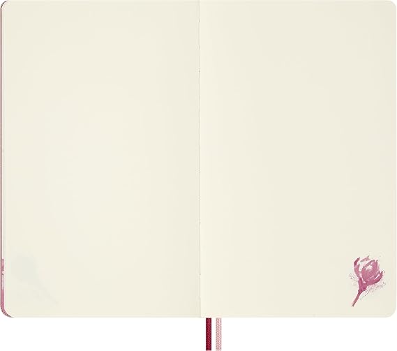Moleskine Limited Edition Sakura 2026 Blossom Notebook, Hard Cover, Large (5 x 8.25) Plain/Blank, Pink with Gold Accents, 176 pages