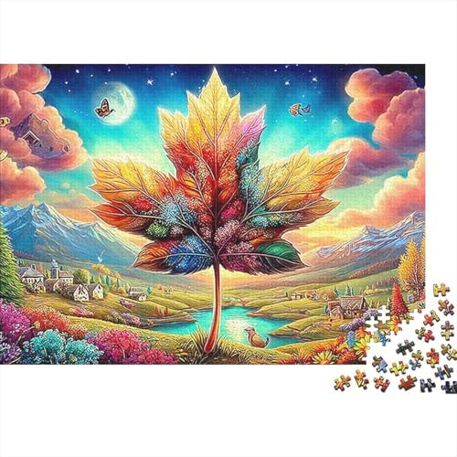Puzzle de 1000 piezas desafiante con temática de otoño para potenciar la destreza mental