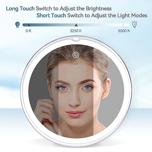 B-Beauty-Planet-2024-Upgraded-Magnifying-Mirror-with-Light-20X-Lighted-Magnifying-Mirror-with-Suction-Cup-and-Tweezers-3-Colors-Vanity-Mirror-360-Rotation-Makeup-Mirror-with-Lights-8-Inches