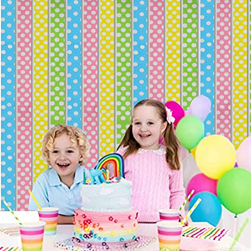 Crepe Paper Streamers Wedding Party Decorations 8 Rolls Dot Style Crepe Paper Streamers Tassels Backdrop For Various Birthday Wedding Festival Party Decorations #TOP6