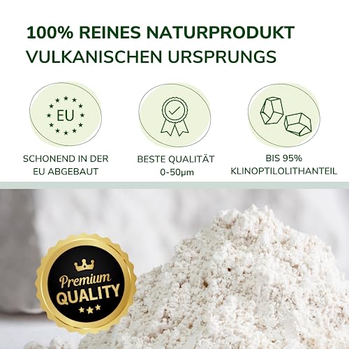 Zeolith-Pulver Natursache Klinoptilolith 1 kg für Filterung und Bodenverbesserung