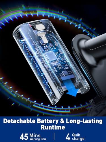 Image of VOKENE Cordless Vacuum Cleaner, 8 in 1 Powerful Suction Lightweight Vacuum Cleaner for Home, LED Display, 3 Suction Modes, 45Mins Detachable Battery Vacuum for Hard Floor Carpet Pet Hair