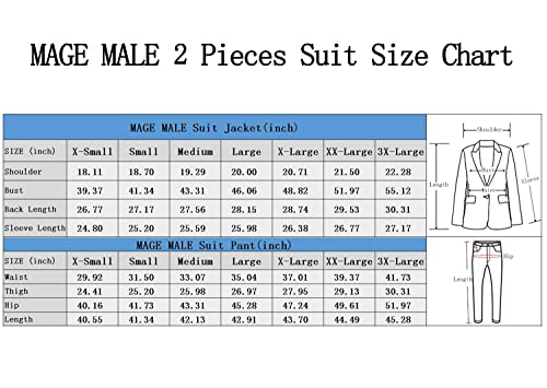 Mage Male Men's 2 Piece Suit Peaked Lapel One Button Tuxedo Slim Fit Velvet Blazer Party Dinner Jacket & Pants #TOP1