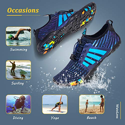 Image of Water Shoes Mens Womens Beach Swim Shoes Quick-Dry Aqua Socks Pool Shoes for Surf Yoga Water Aerobics