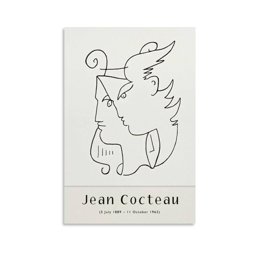 Amazon.co.jp: ジャン・コクトー 絵画抽象アートポスター 印刷