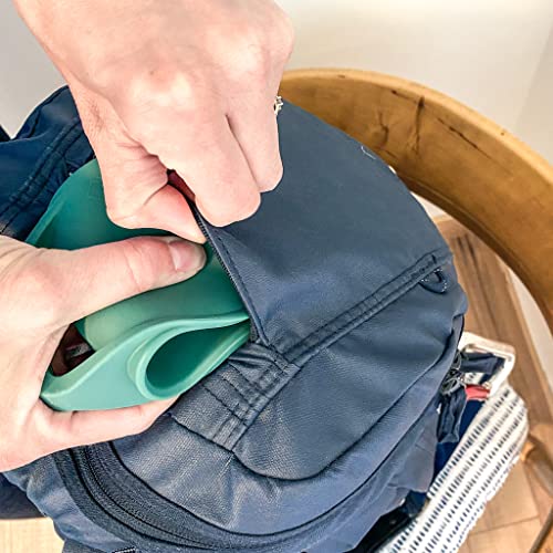 Myott Silicone Coffee Travel Camp Mug, Unbreakable, Reusable, Durable, 12-Ounce, Camping Cup, Outdoor, Indoor | Slate Blue #TOP3