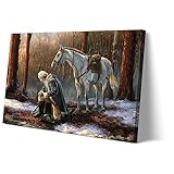 George Washington Praying Poster Canvas Wall Art Bedroom Home Decor Printed Poster LCVME (12x18 inch,Unframed)