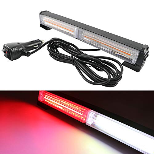 Auto Blitzer, HEHEMM Frontflitzer 36W COB 12-24V Blitzlicht Notlichtleiste für LKW (rot Weiss)