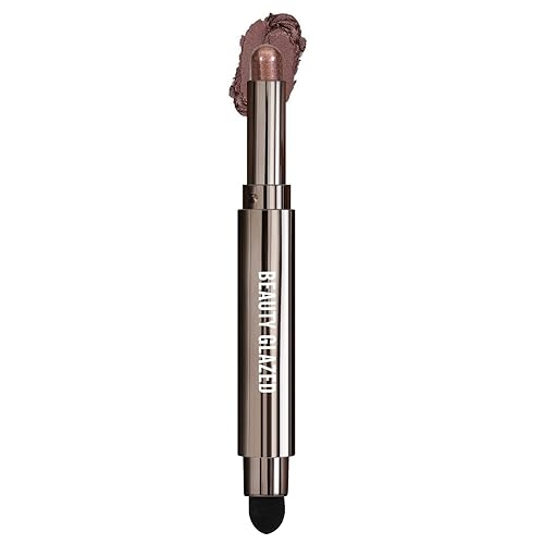 Beauty Glazed Sombra de ojos 2 en 1 en crema con cepillo de esponja de maquillaje crema brillante lápiz de sombra de ojos con lápiz de lápiz