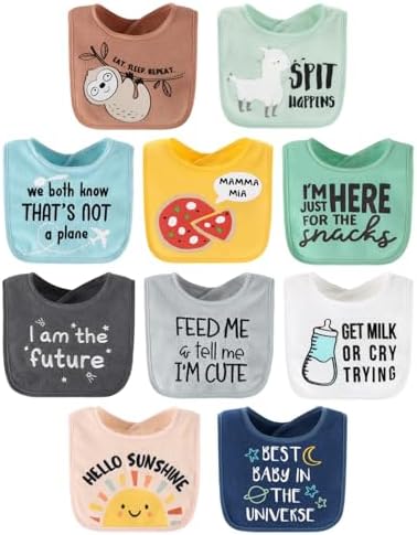 The Peanutshell Terry Bibs Set of 10