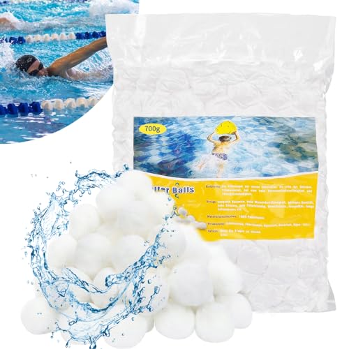 Bolas Filtrantes para Piscinas, 700g Las Bolas Filtrantes Sustituyen 25kg de Arena en Sistemas de Filtración como Piscinas, Filtros de Arena y Acuarios