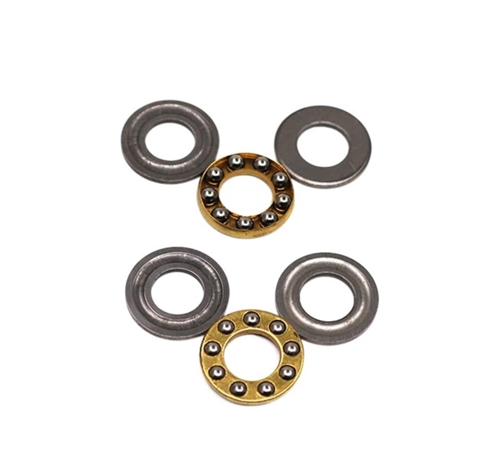 Deep Groove Double Rubber Seal Bearings 10pcs Axial Ball Thrust Bearing F2-6 F2.5-6 F3-8 F4-9 F4-10 F5-10 F5-12 F6-12 F6-14 F7-13 F8-16 F10-18 F12-21M(F10-18M)