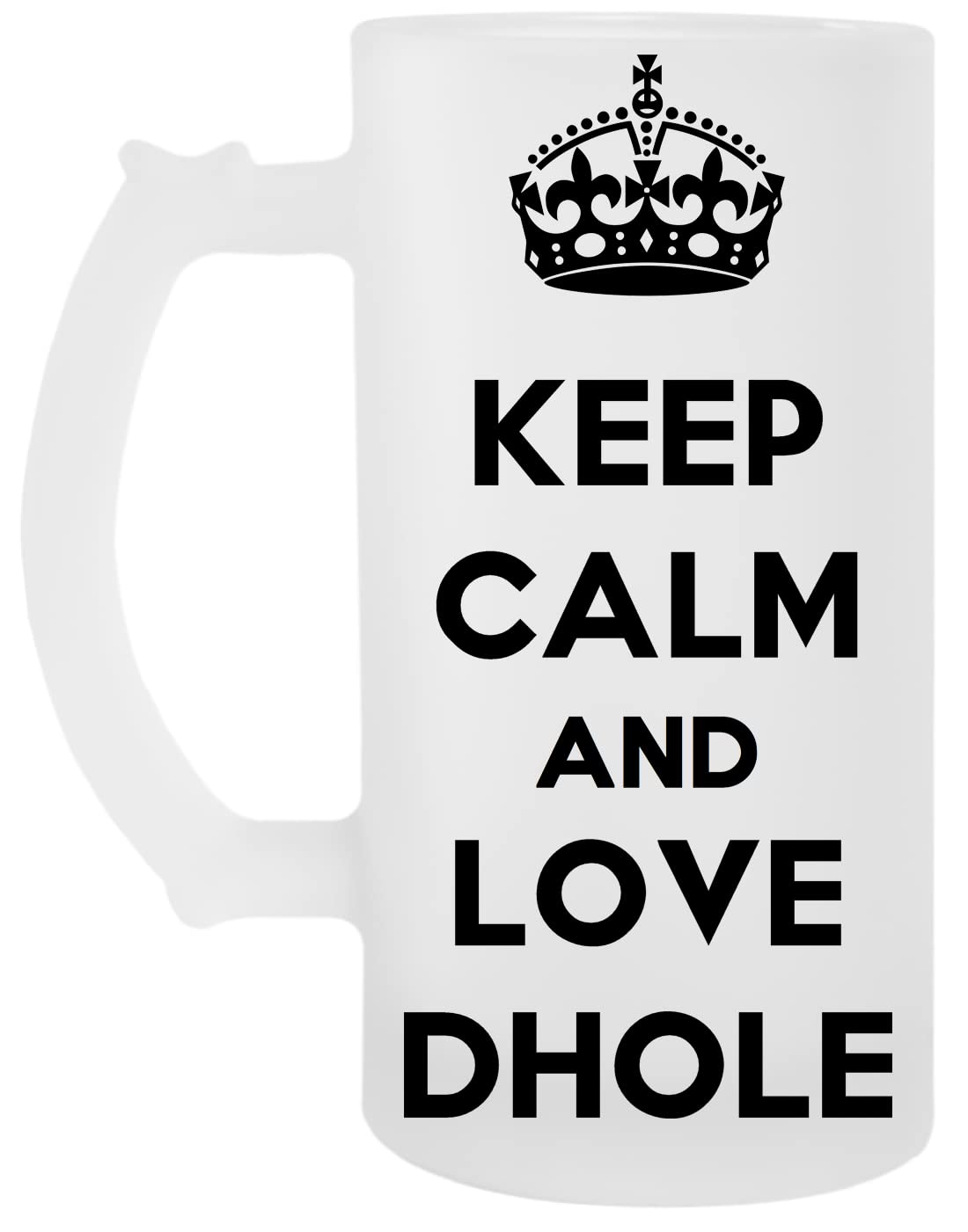 Keep Calm And Love Dhole Przezroczysty Piwo Kubek Transparent Beer Mug