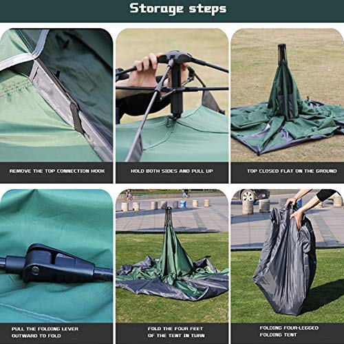Carpa dome para camping para 3-4 personas, azul miniatura 3