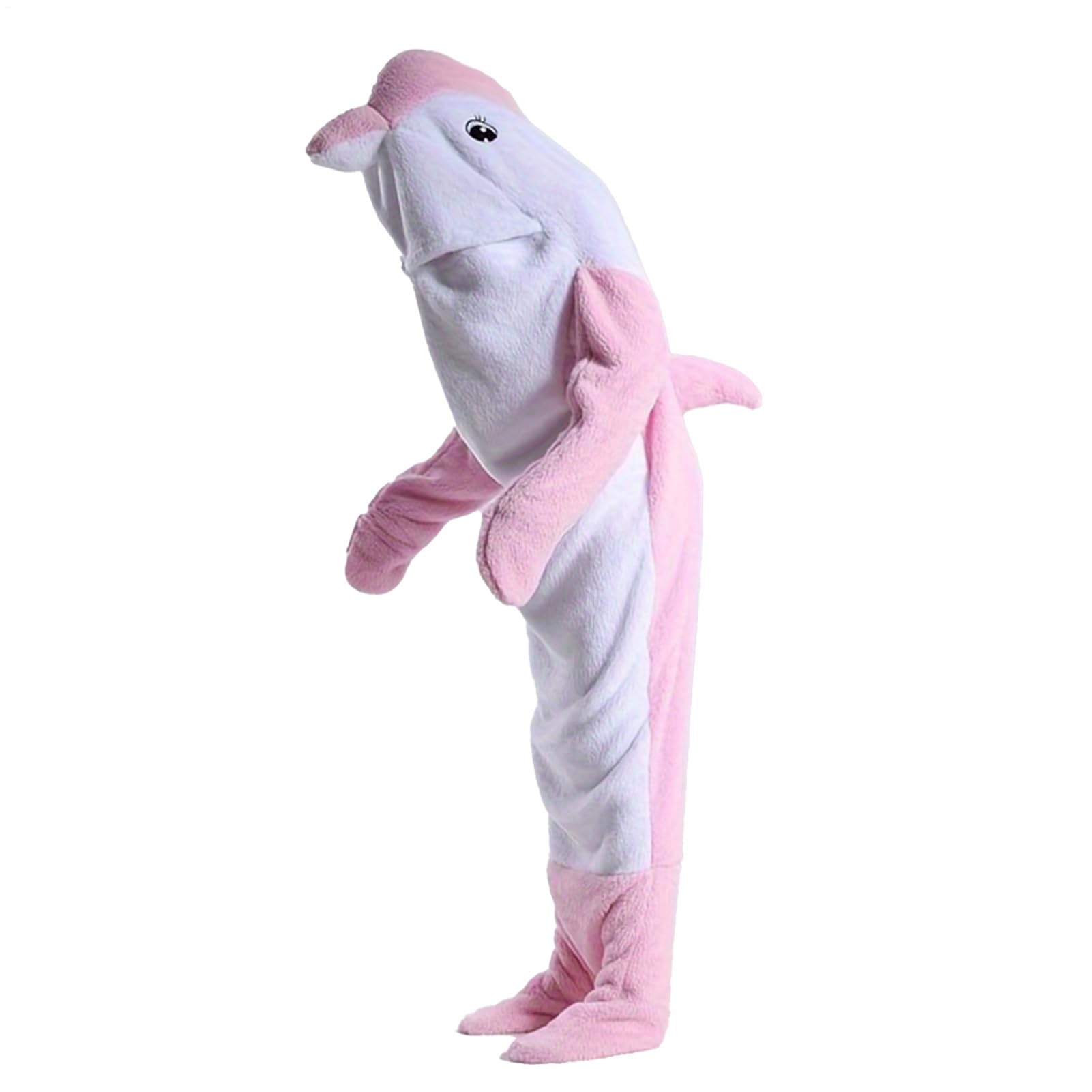 Pyjama à capuche baleine pour adulte en polaire douce