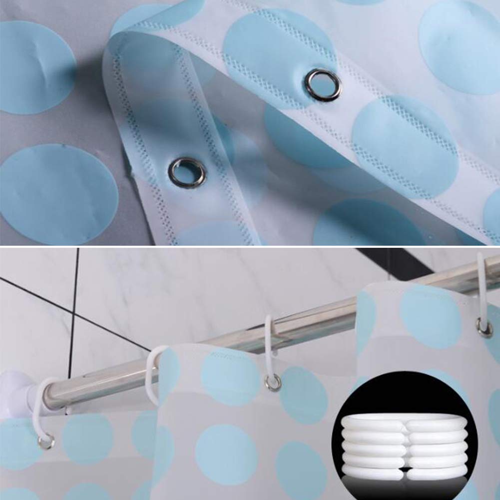 Dot wasserdichter Duschvorhang, Sing Long Badvorhang Home Decor Türvorhang WC-Trennwand Badvorhänge mit Haken Grau 180x240cm (71x94inch)