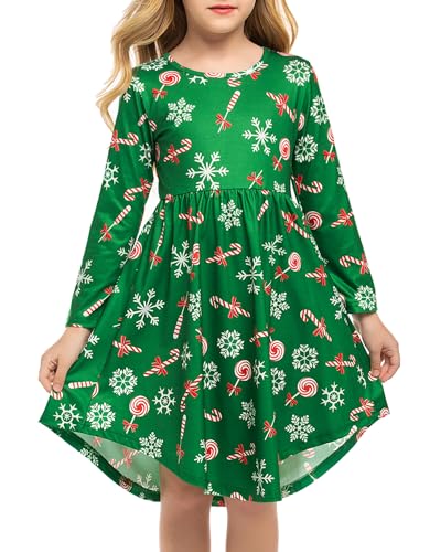 Arshiner Girls Dresses Long Sleeve Holiday Casual A-Line High Low...