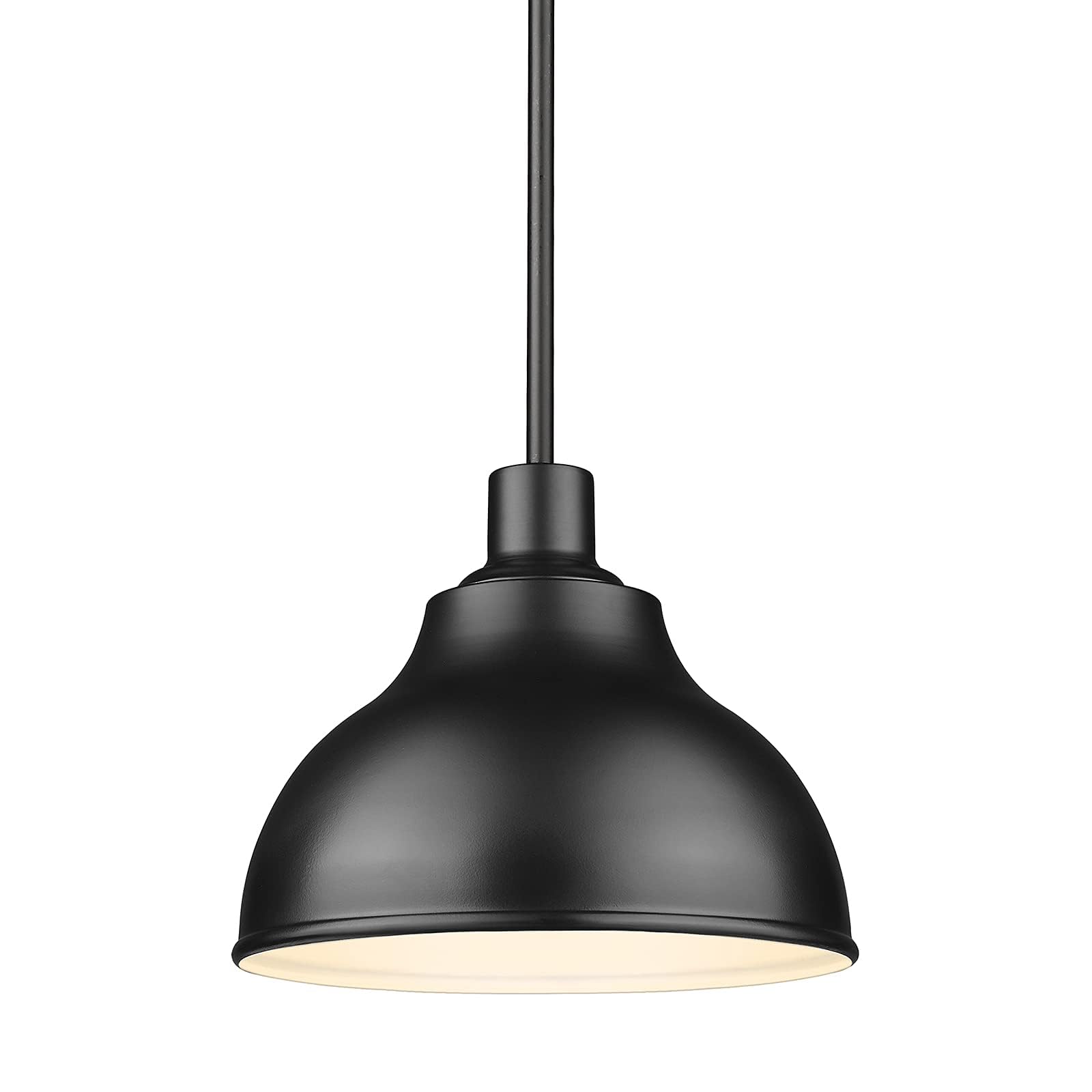 Industrial Kitchen Island Pendant Lights, Farmhouse 1-Light Pendant Hanging Lighting, Ceiling Pendant Lamp (Black, 1 Pack)