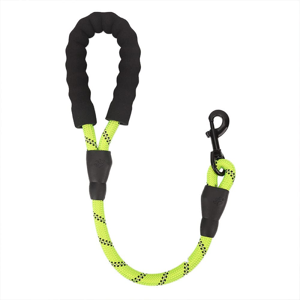 Correa Corta for Perros Verde, Cuerda for, 2 pies, Resistente, for Escalada de montaña, Correas Entrenamiento Reflectantes