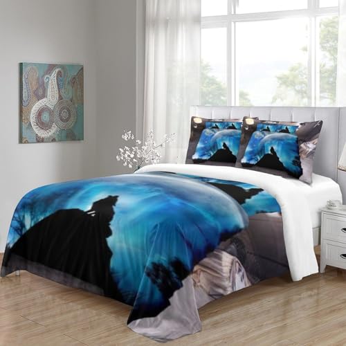 Imprimé animal ensemble de literie microfibre housse de couette super king 3D - 5