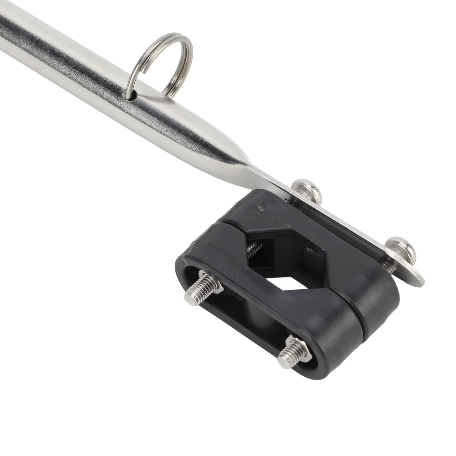 Mat de Pavillon Marin de 390mm en Acier Inoxydable 316 avec Clips Régulables pour Yachts Voiliers et Bateaux à Moteur