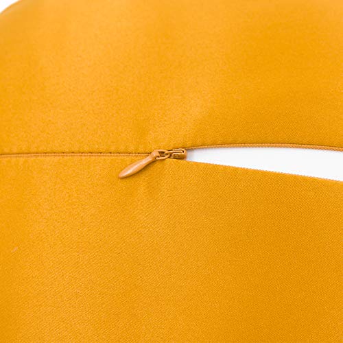 Image of JWH Stereo Flower Throw Pillow Covers Aesthetic Decorative Floral Accent Pillow Cases Round Cushion Handmade Pillowcase for Bedroom Bed Couch Living Room 12 Inch Mustard Brown
