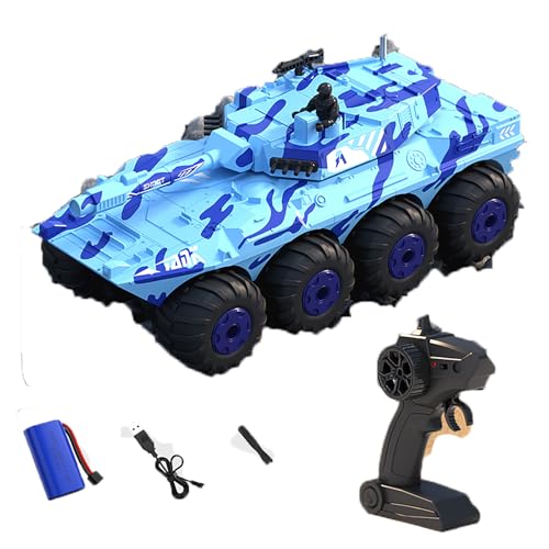 Char militaire amphibie RC idéal pour s'amuser en plein air au parc, à la plage ou au jardin