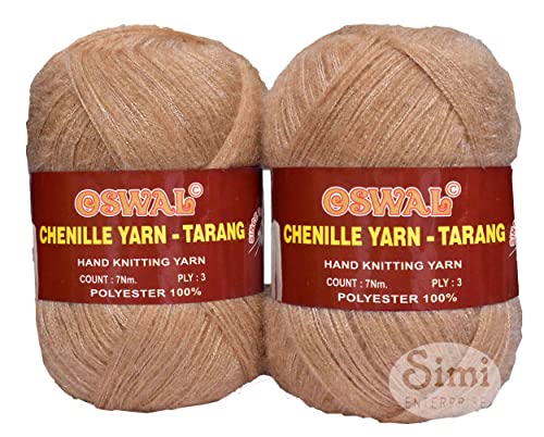 Image of Oswale 3 Ply Knitting Yarn Wool, Skin 600 gm Best Used with Knitting Needles, Crochet Needles Wool Yarn for Knitting. by Oswale