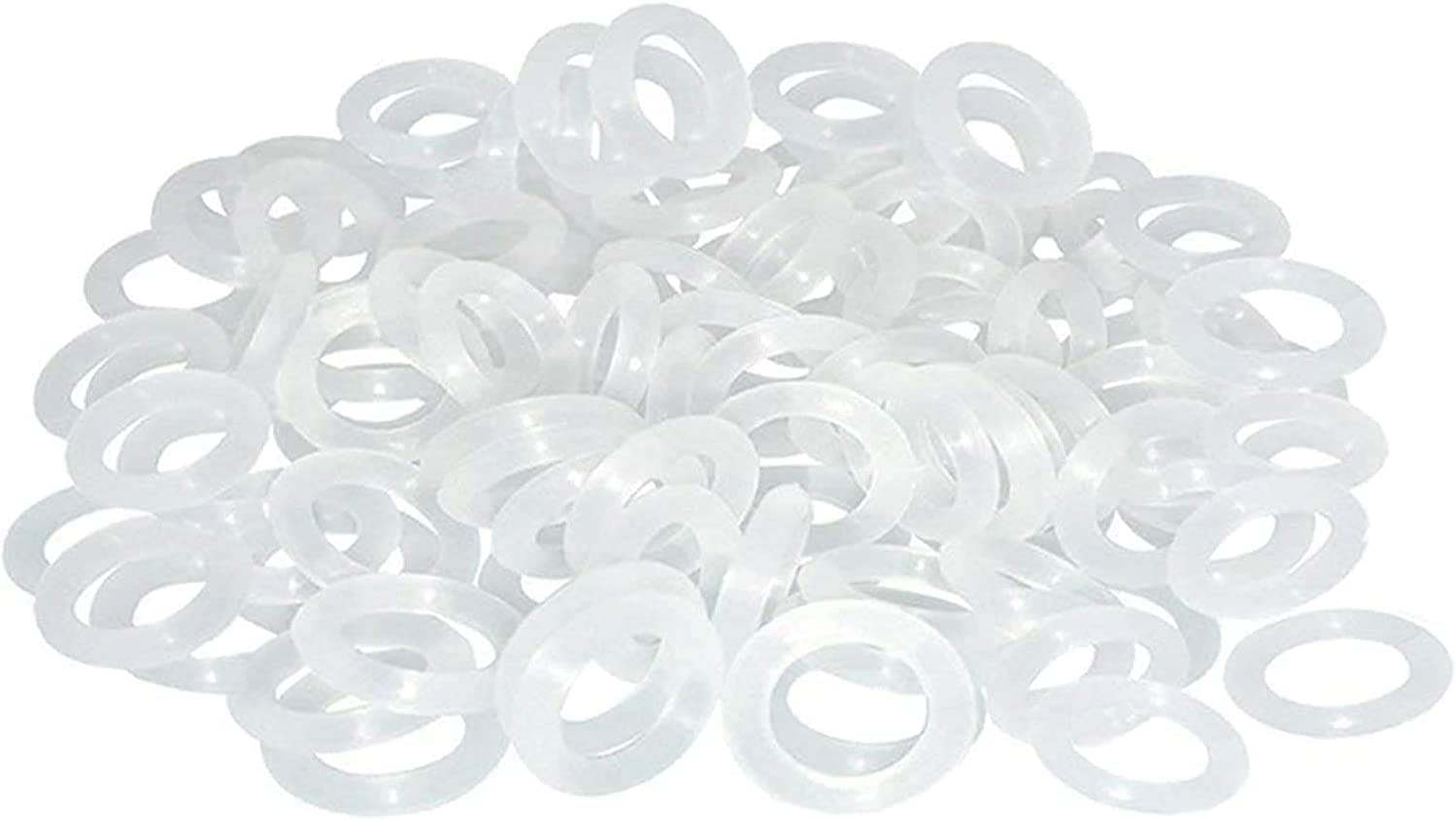 Unikstone 200 Pieces Rubber O-Ring Switch Dampeners Keycap White for Cherry MX Key Switch Keyboards Dampers (Clear)
