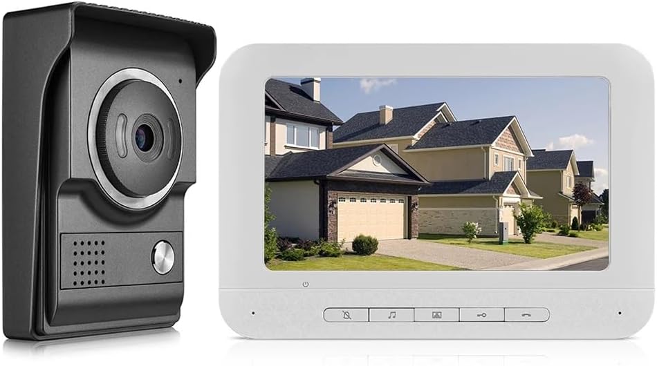 HBJWOV Inch Video Phone Doorbell Intercom Kit LCD Color Screen 1 Indoor Monitor 1 Outdoor Camera Support Night Vision
